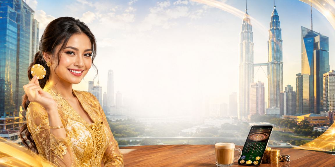 Pengguna bermain Blackjack dalam talian menggunakan aplikasi kasino di Kuala Lumpur